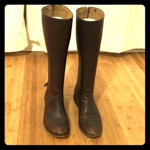 Brown Leather Frye Riding Boots